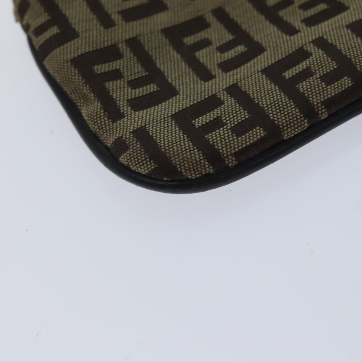 FENDI Zucchino Canvas Coin Purse Beige am6906