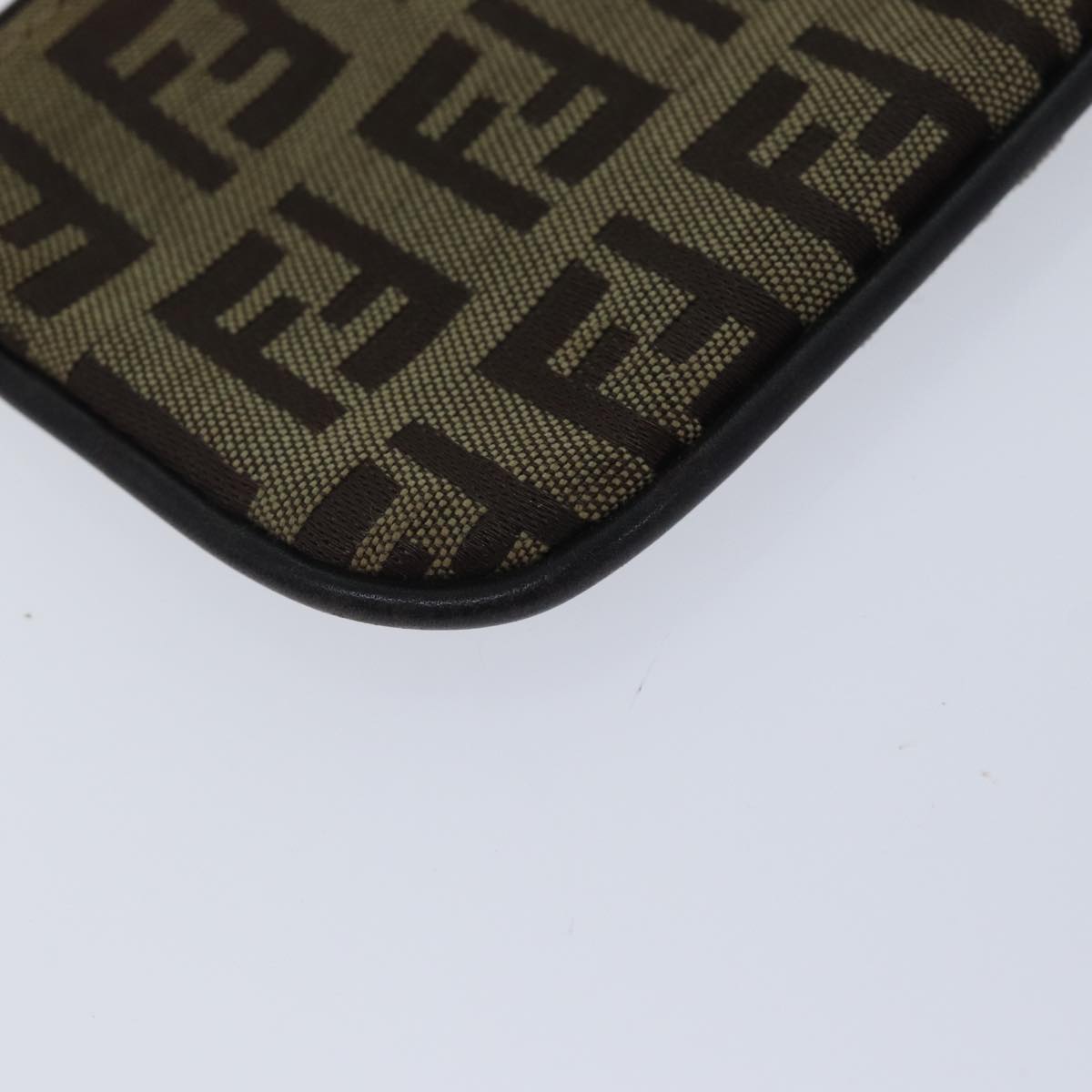 FENDI Zucchino Canvas Coin Purse Beige am6906