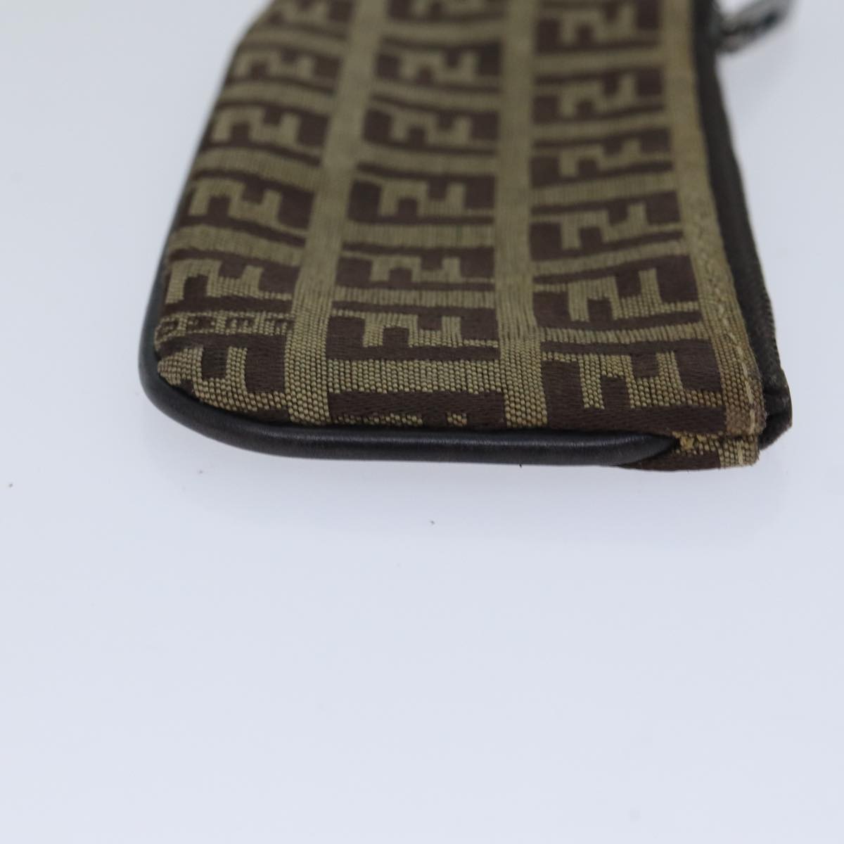 FENDI Zucchino Canvas Coin Purse Beige am6906