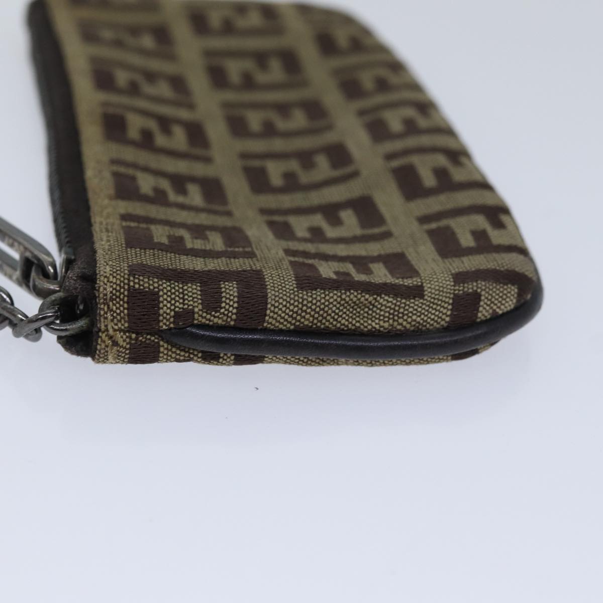 FENDI Zucchino Canvas Coin Purse Beige am6906