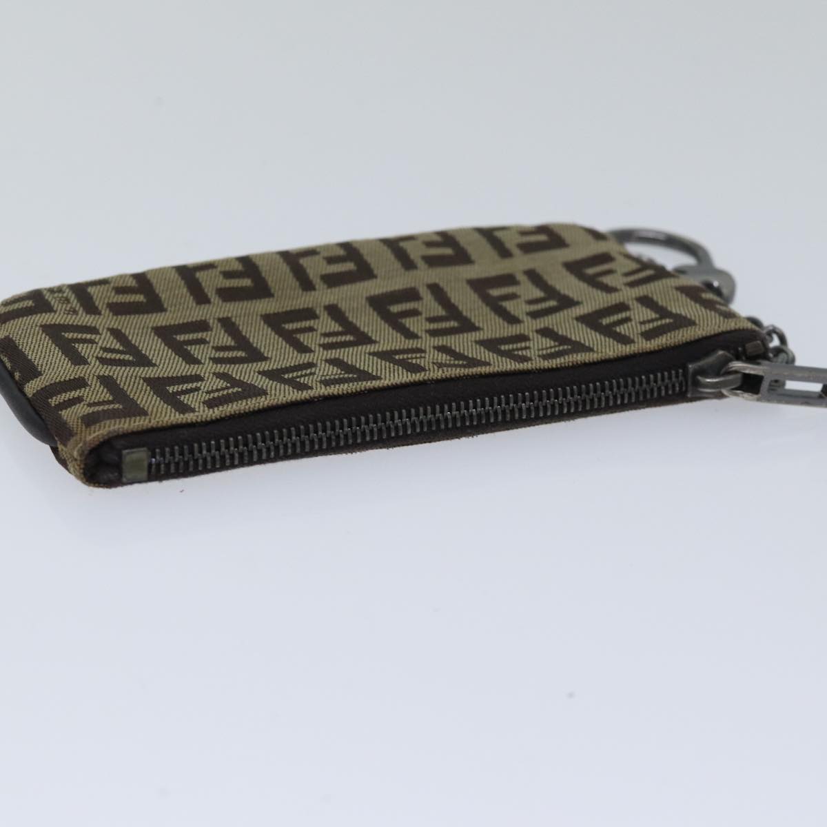FENDI Zucchino Canvas Coin Purse Beige am6906