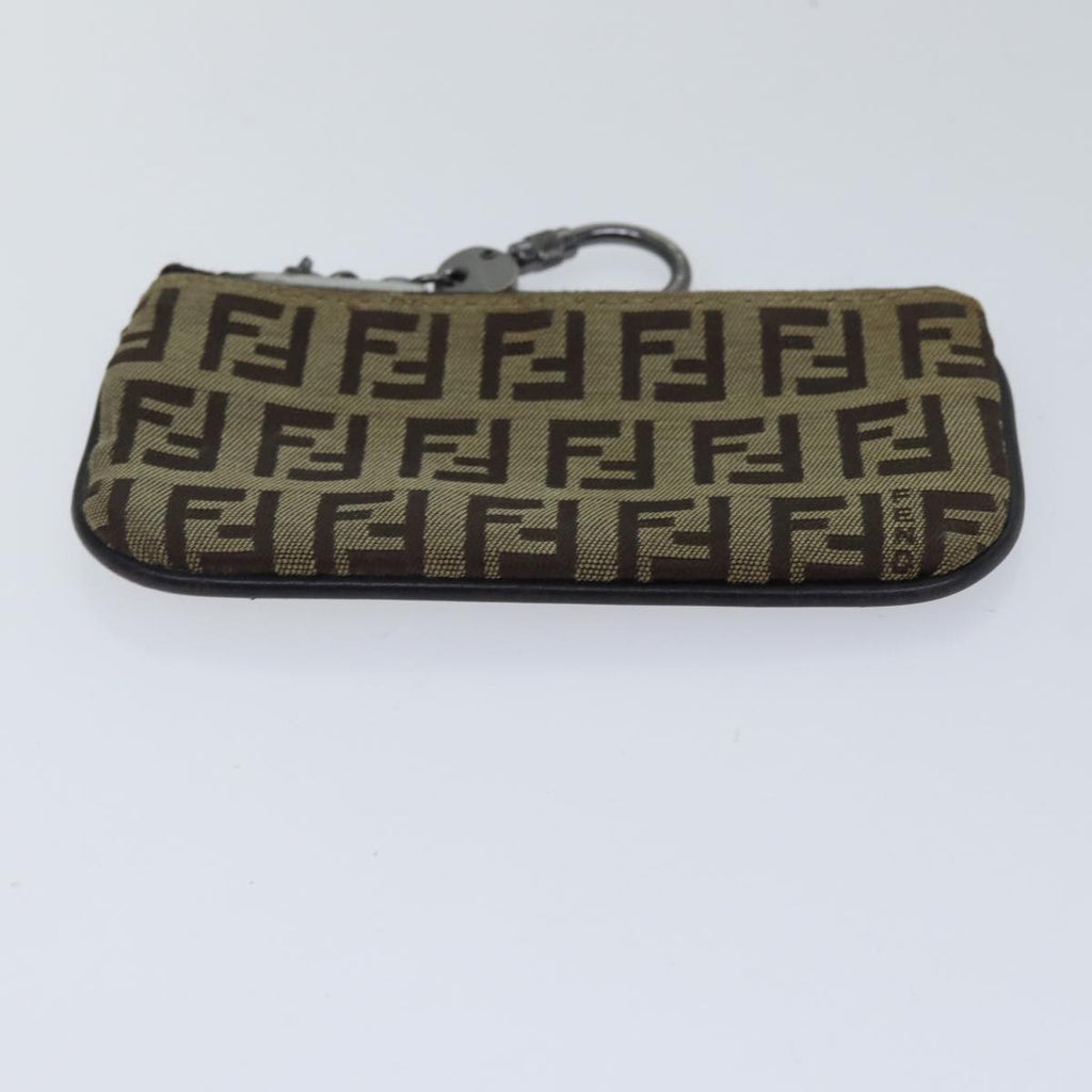 FENDI Zucchino Canvas Coin Purse Beige am6906