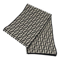 FENDI Zucca Canvas Scarf Wool Black am6975
