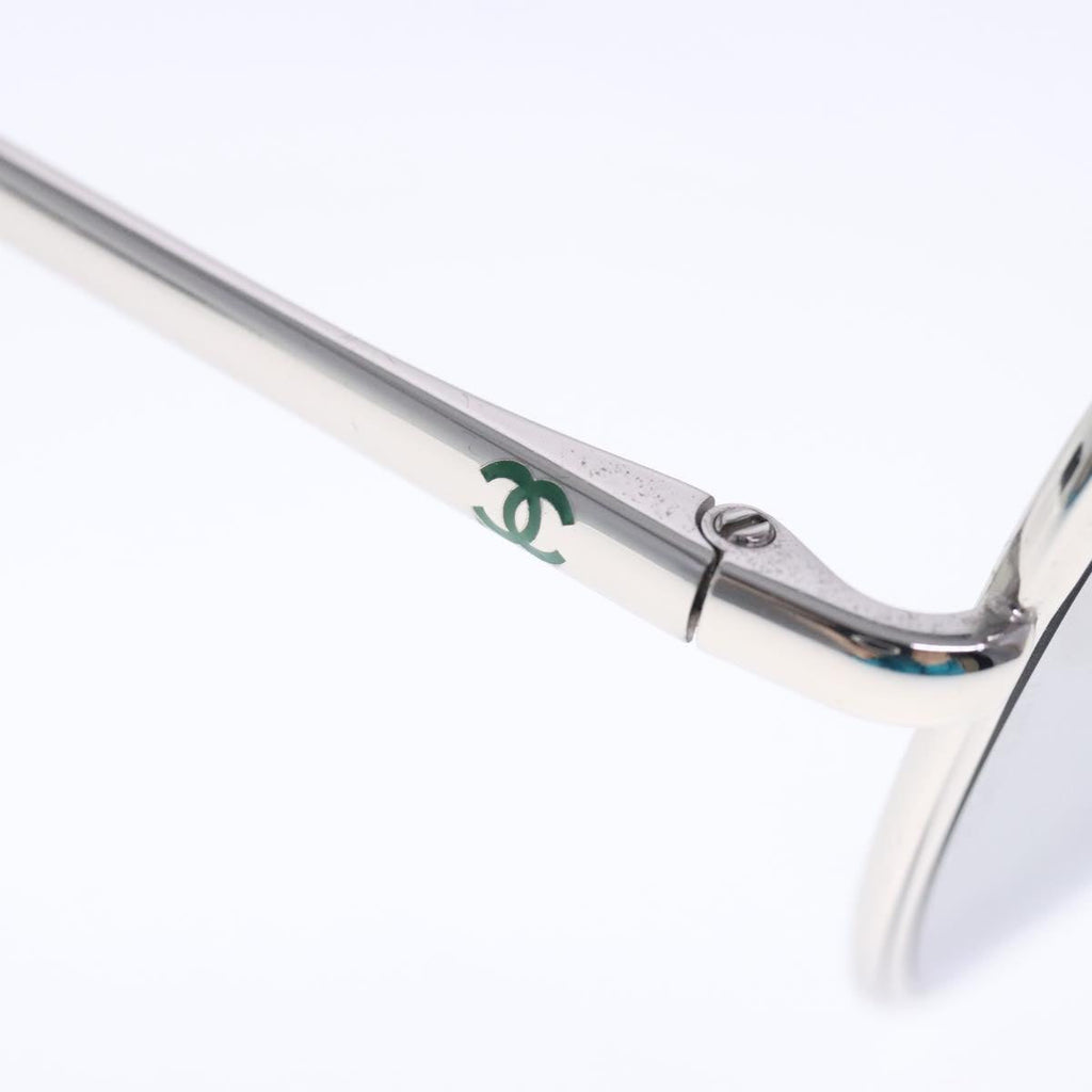 CHANEL Sunglasses metal Silver CC am7050