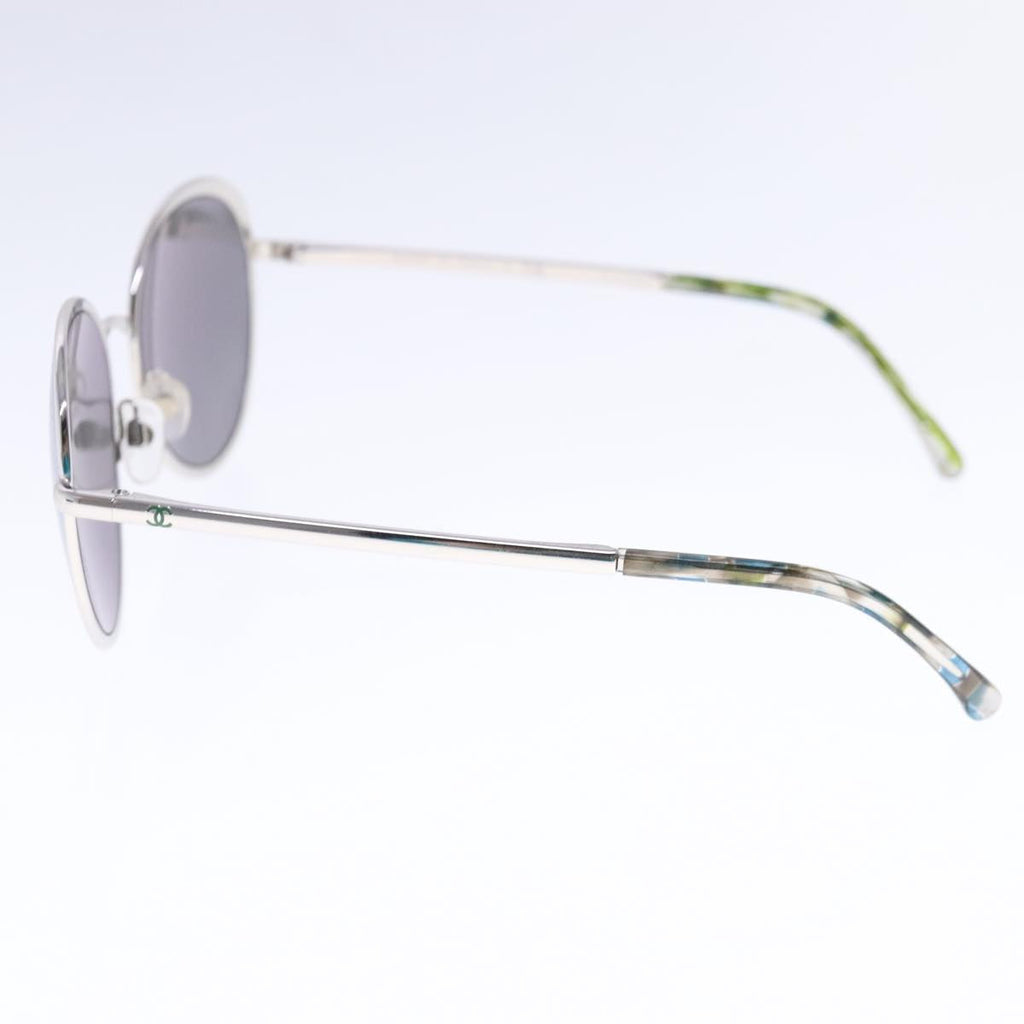 CHANEL Sunglasses metal Silver CC am7050