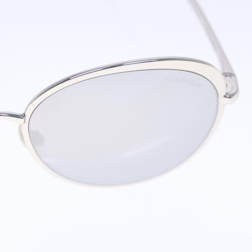 CHANEL Sunglasses metal Silver CC am7050
