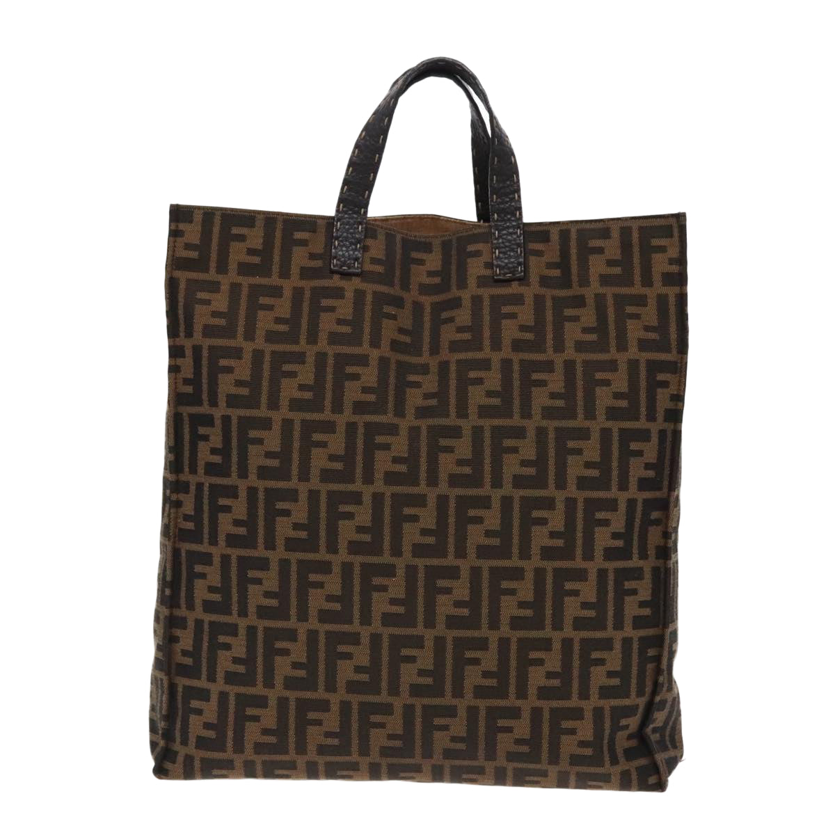 FENDI Zucca Canvas Tote Bag Brown Black am7065