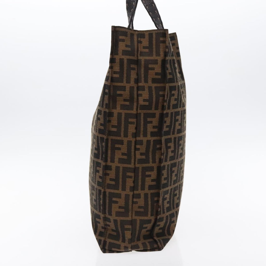 FENDI Zucca Canvas Tote Bag Brown Black am7065