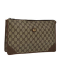 GUCCI GG Supreme Clutch Bag PVC Leather Beige 97 01 029 am7096