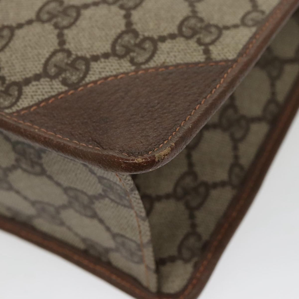 GUCCI GG Supreme Clutch Bag PVC Leather Beige 97 01 029 am7096
