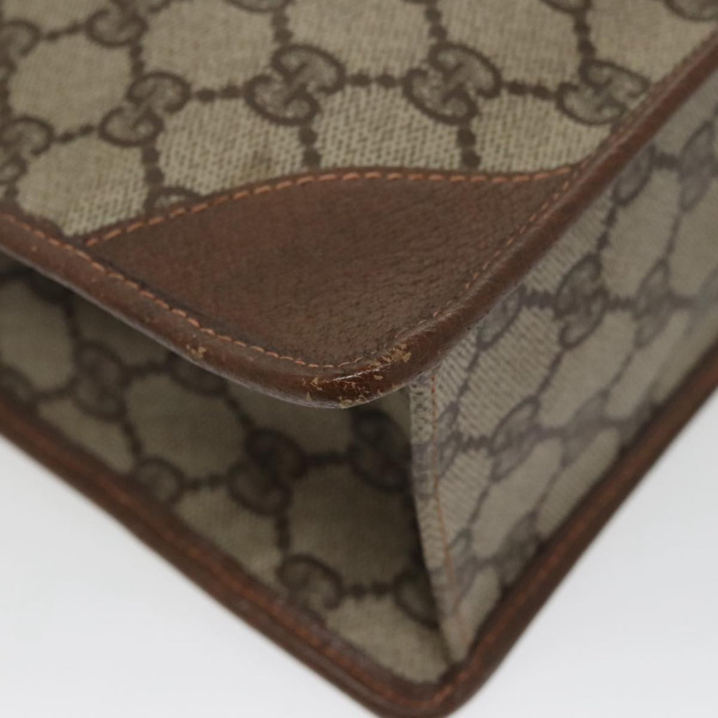 GUCCI GG Supreme Clutch Bag PVC Leather Beige 97 01 029 am7096