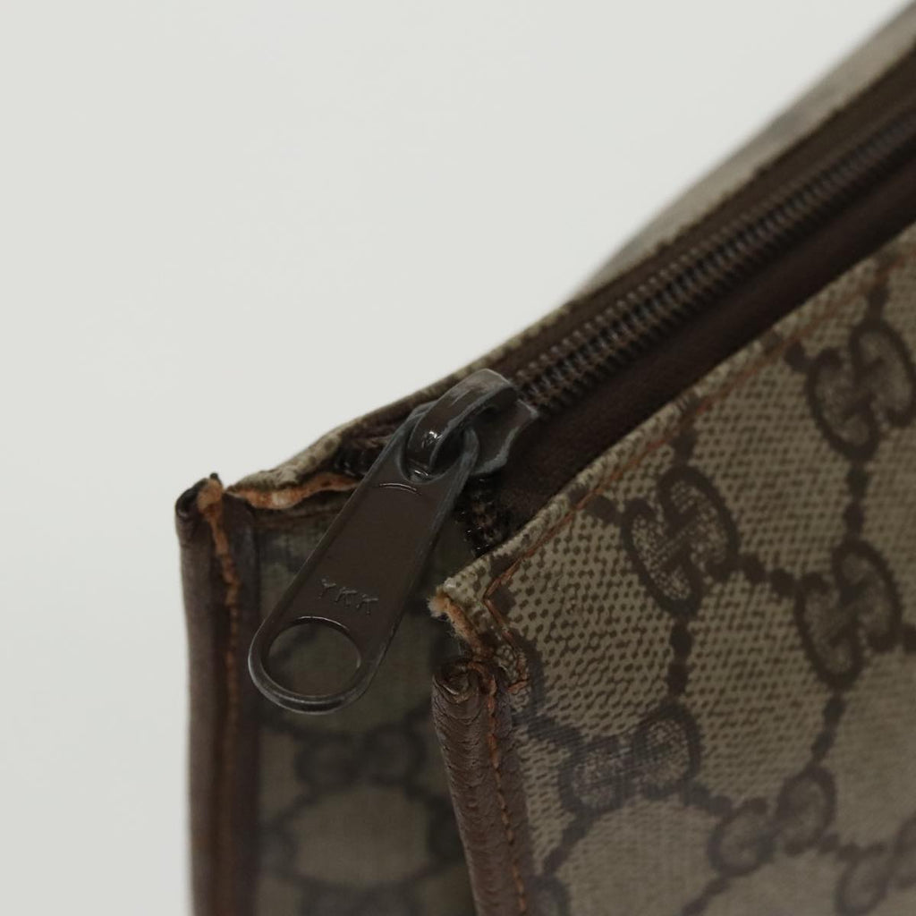 GUCCI GG Supreme Clutch Bag PVC Leather Beige 97 01 029 am7096