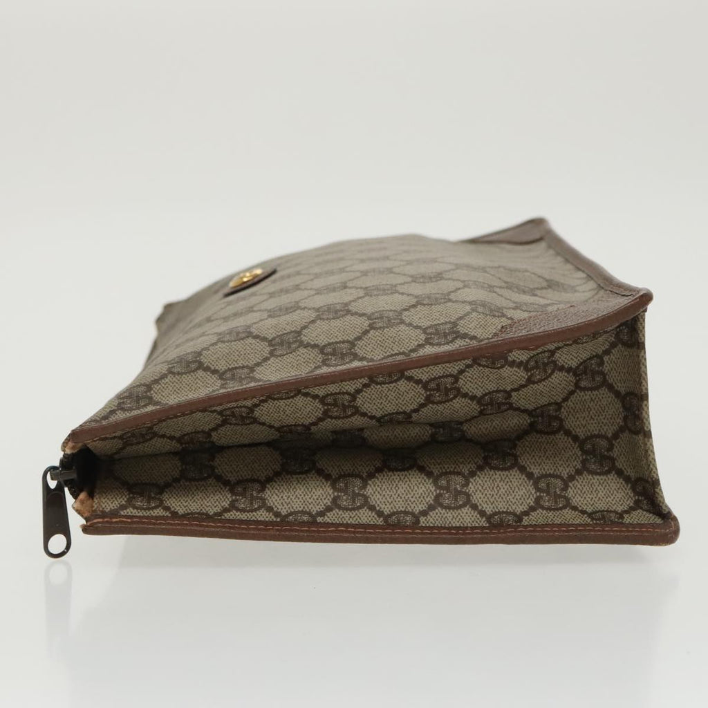 GUCCI GG Supreme Clutch Bag PVC Leather Beige 97 01 029 am7096