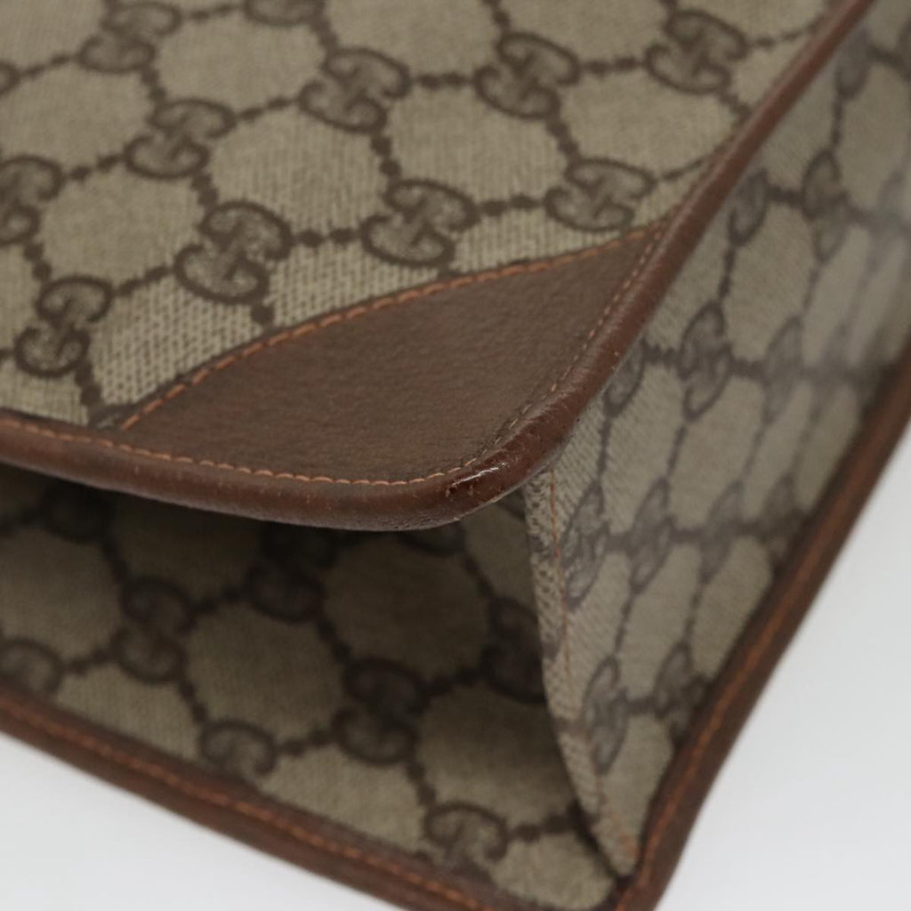 GUCCI GG Supreme Clutch Bag PVC Leather Beige 97 01 029 am7096