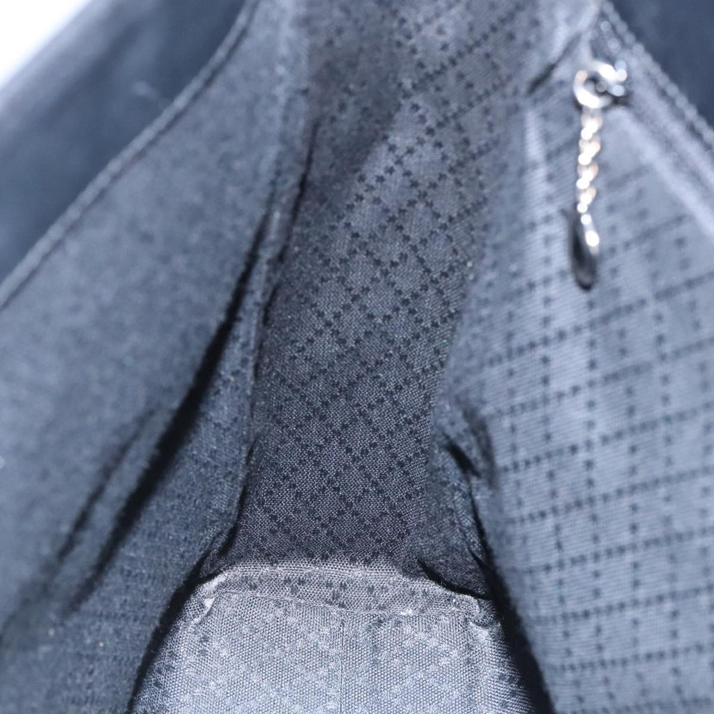 GUCCI Tote Bag Nylon Leather Black Silver 002 1705 0405 am7109