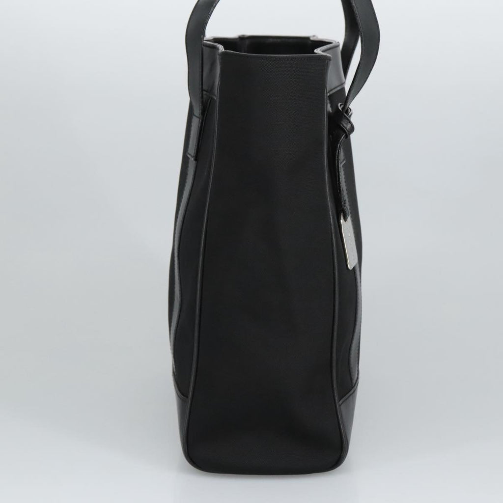 GUCCI Tote Bag Nylon Leather Black Silver 002 1705 0405 am7109