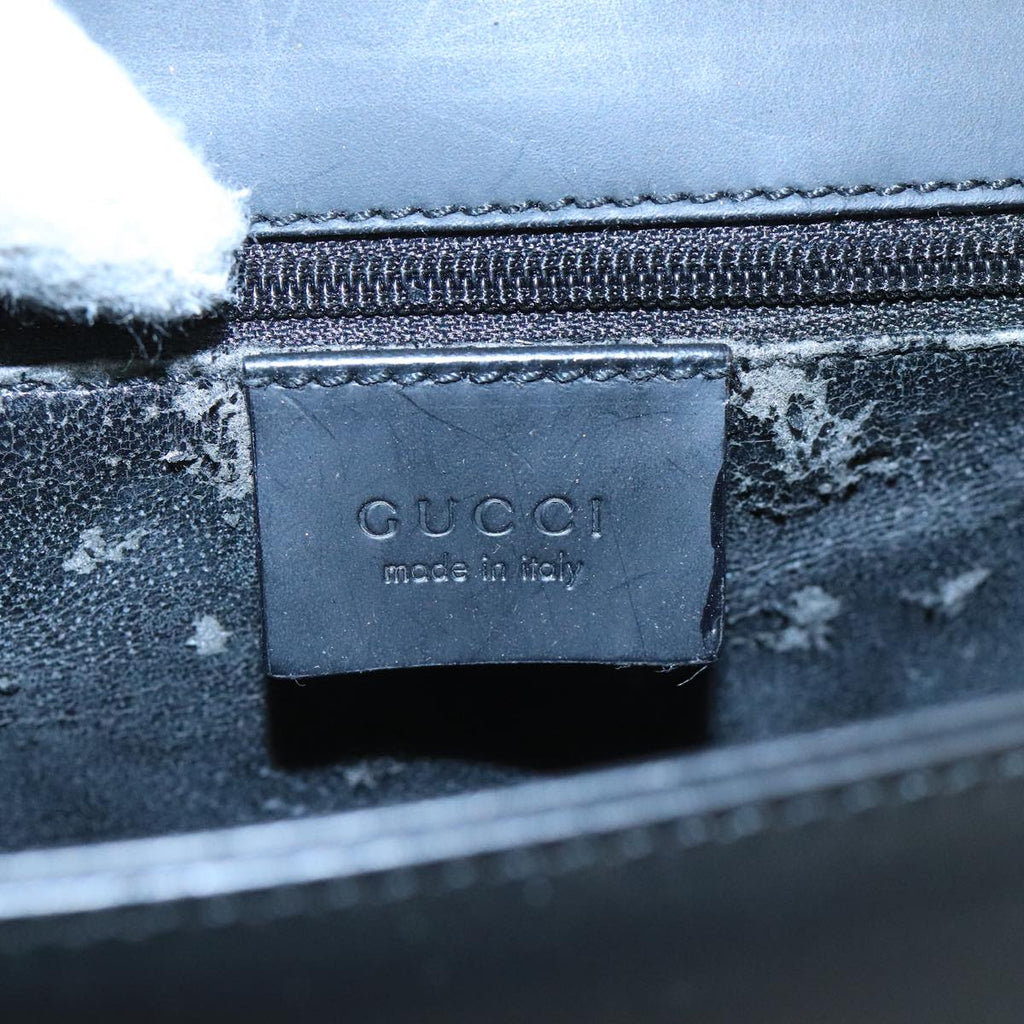 GUCCI Shoulder Bag Leather Black am7127