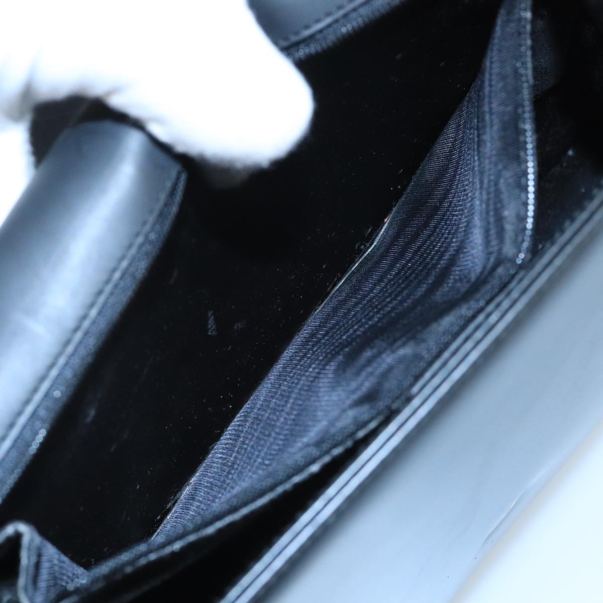 GUCCI Shoulder Bag Leather Black am7127