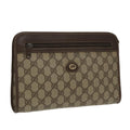 GUCCI GG Supreme Clutch Bag PVC Leather Beige 97 01 037 am7169