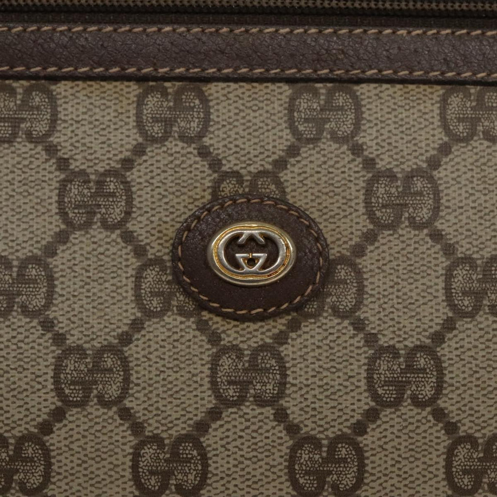 GUCCI GG Supreme Clutch Bag PVC Leather Beige 97 01 037 am7169
