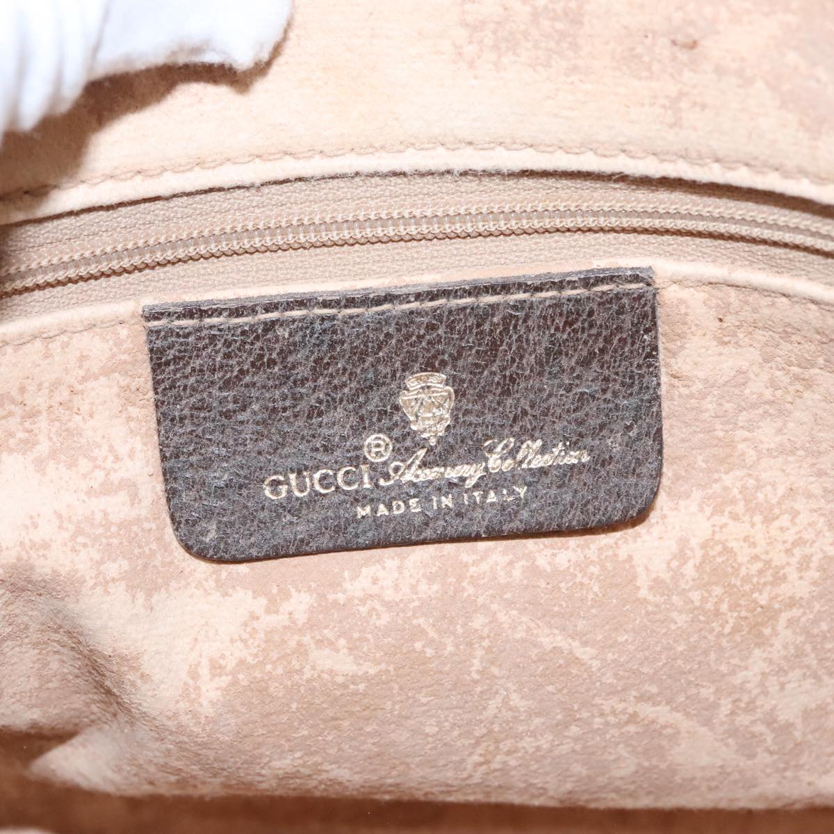 GUCCI GG Supreme Clutch Bag PVC Leather Beige 97 01 037 am7169