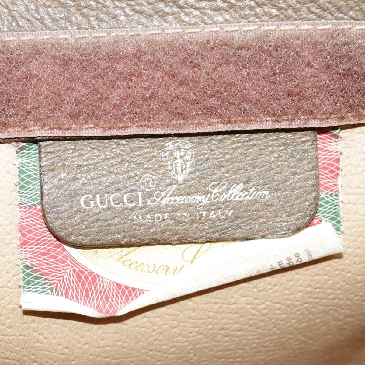 GUCCI GG Supreme Web Sherry Line Clutch Bag PVC Beige Red 89 01 032 am7200