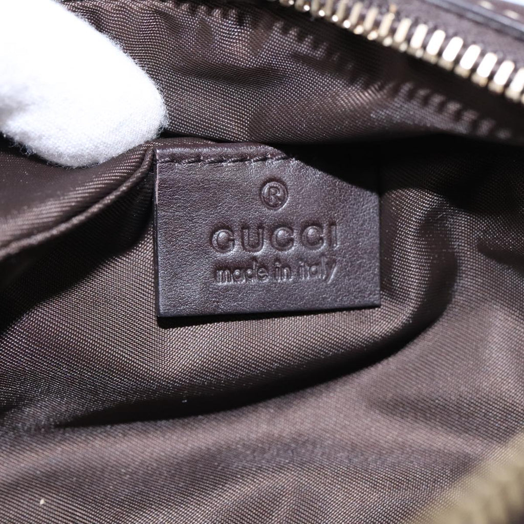 GUCCI Bamboo GG Canvas Pouch Beige 246175 am7217