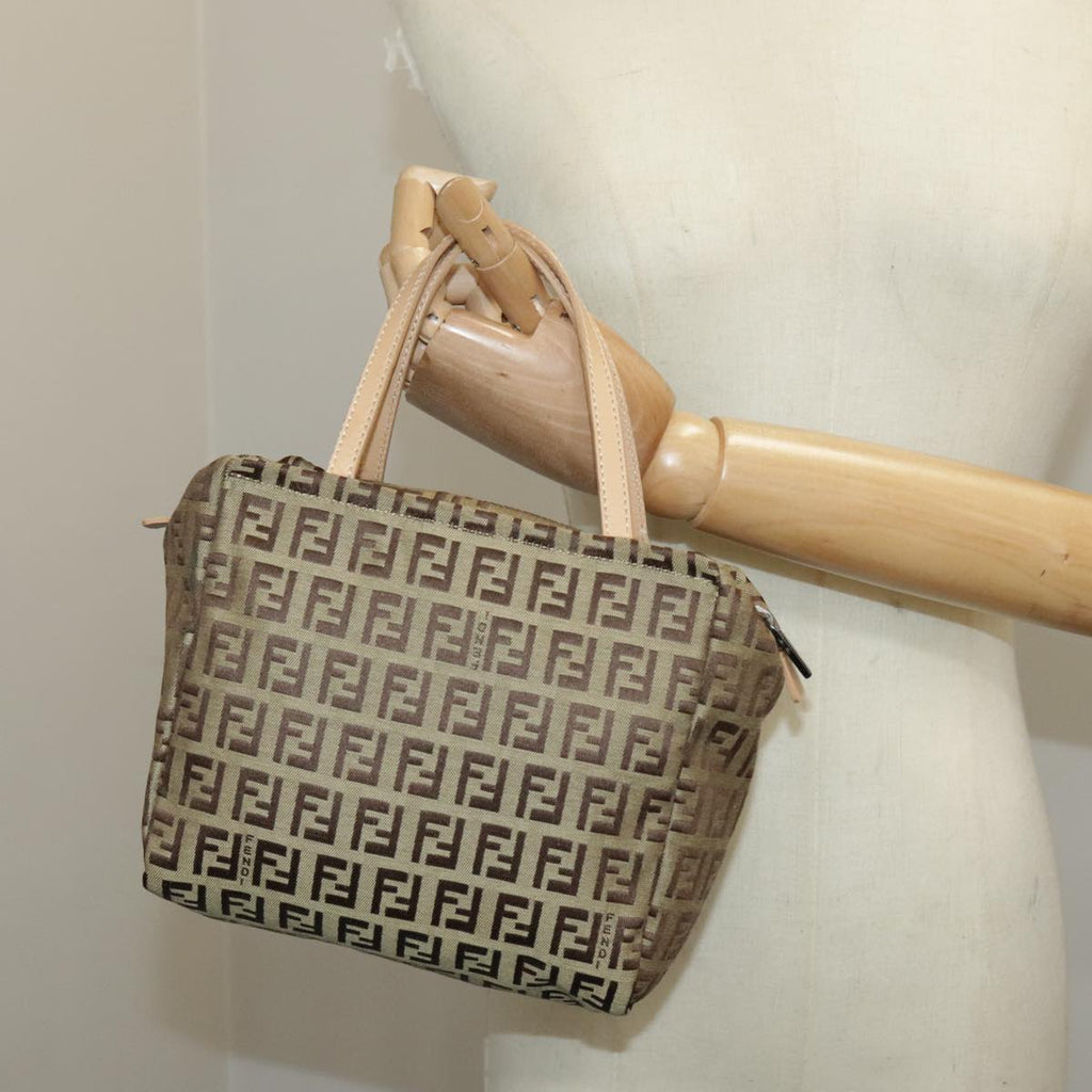 FENDI Zucchino Canvas Hand Bag Beige am7218