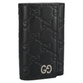 GUCCI GG Canvas Guccissima Key Case Leather Black 473924 am7224