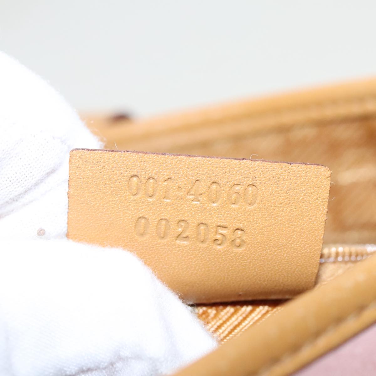 GUCCI Bamboo Hand Bag Suede Leather Gold Pink 001 4060 am7234