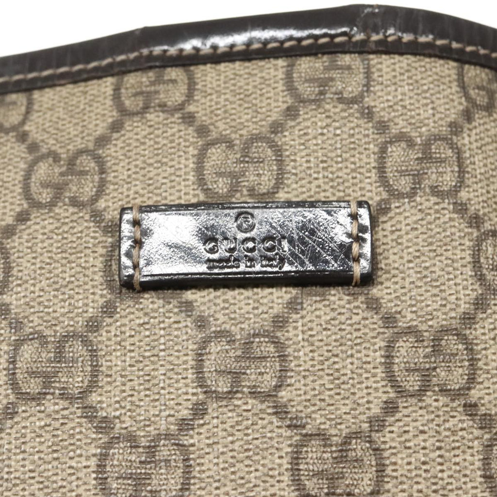 GUCCI GG Supreme Tote Bag PVC Gold Beige 197953 am7236