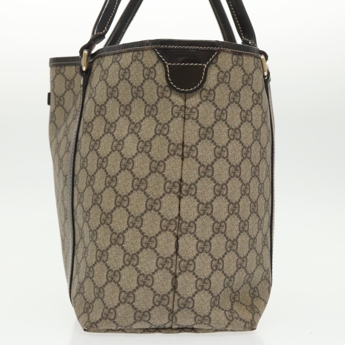 GUCCI GG Supreme Tote Bag PVC Gold Beige 197953 am7236