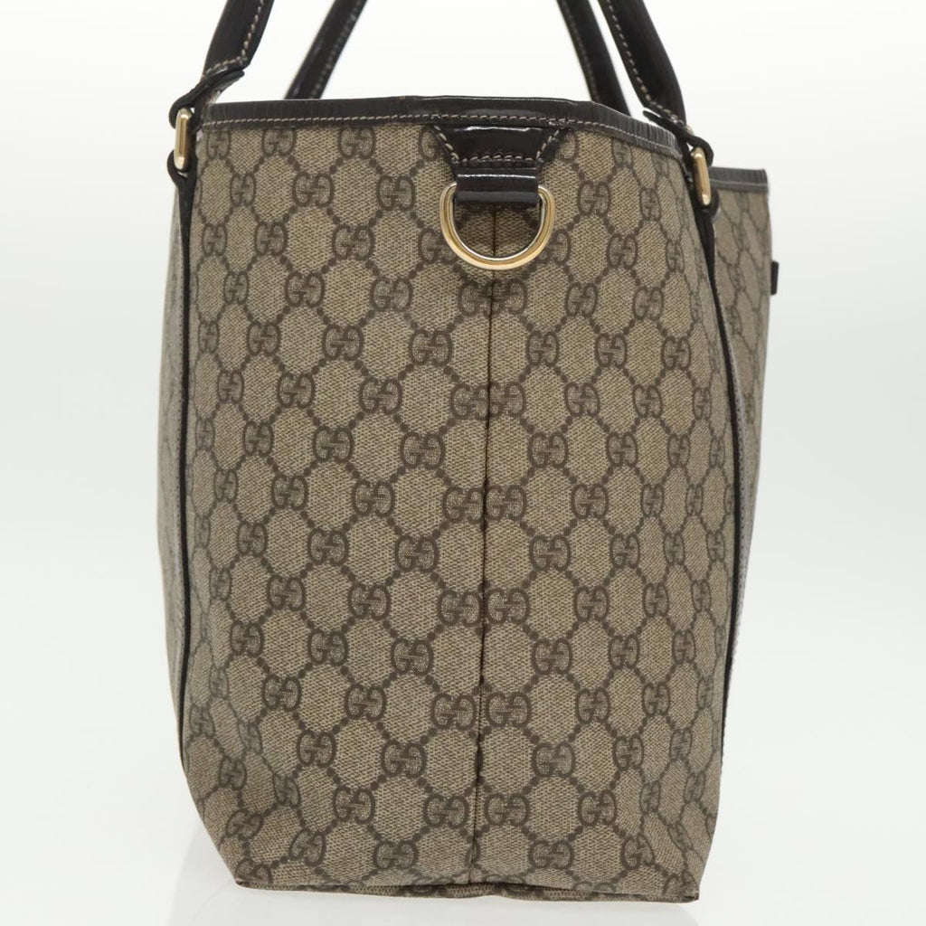 GUCCI GG Supreme Tote Bag PVC Gold Beige 197953 am7236