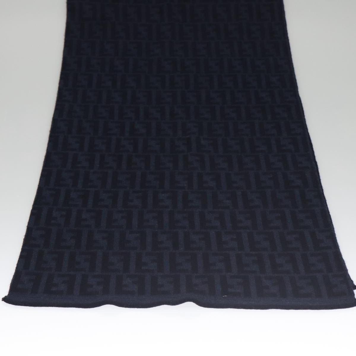 FENDI Zucca Canvas Scarf Wool Beige am7263
