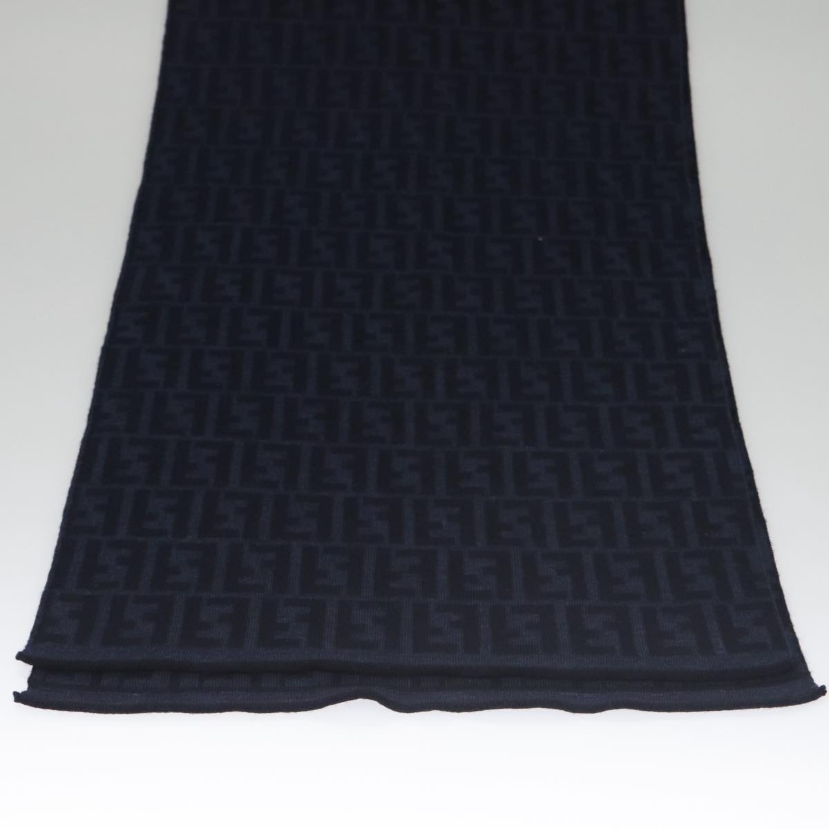 FENDI Zucca Canvas Scarf Wool Beige am7263