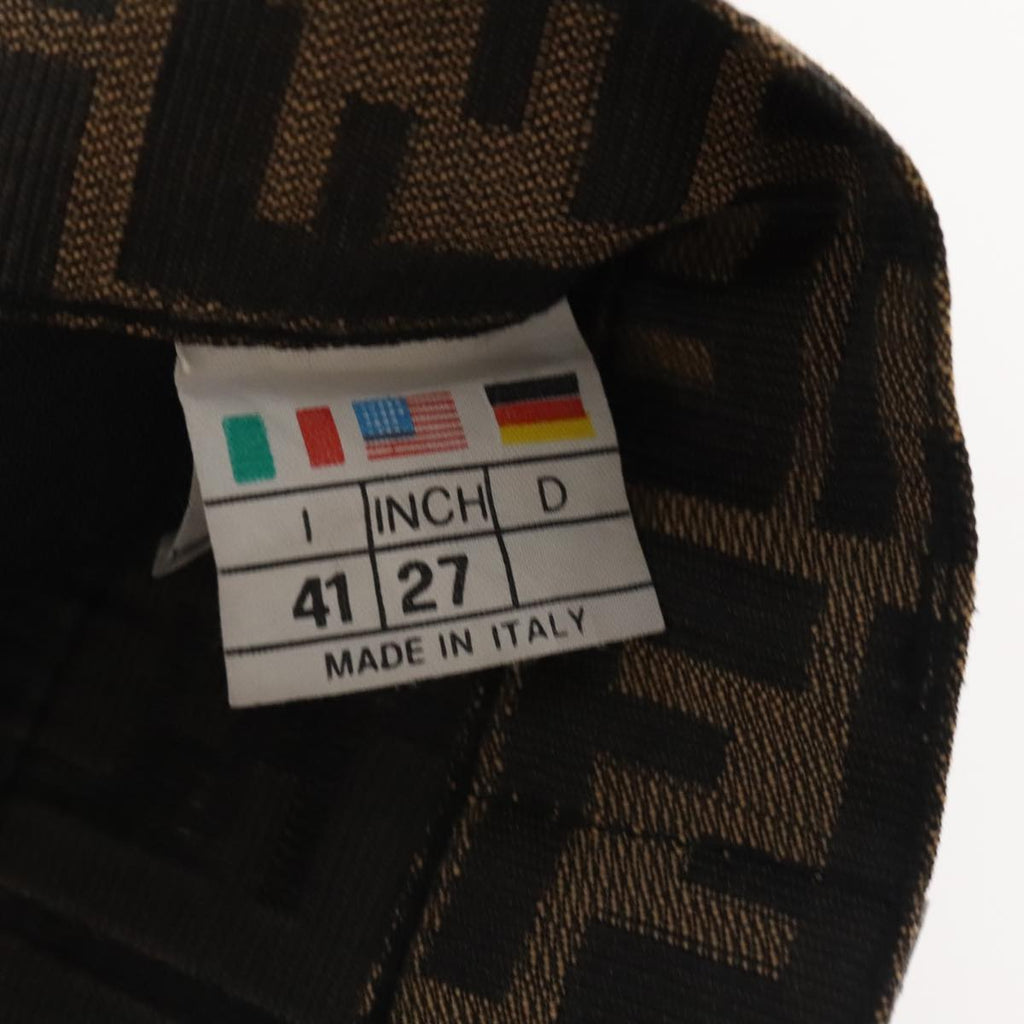 FENDI Zucca Canvas Pants XO Black Brown am7264