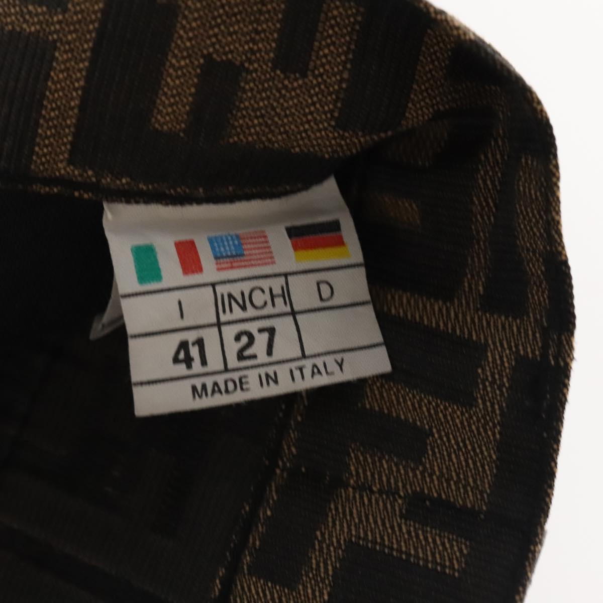 FENDI Zucca Canvas Pants XO Black Brown am7264