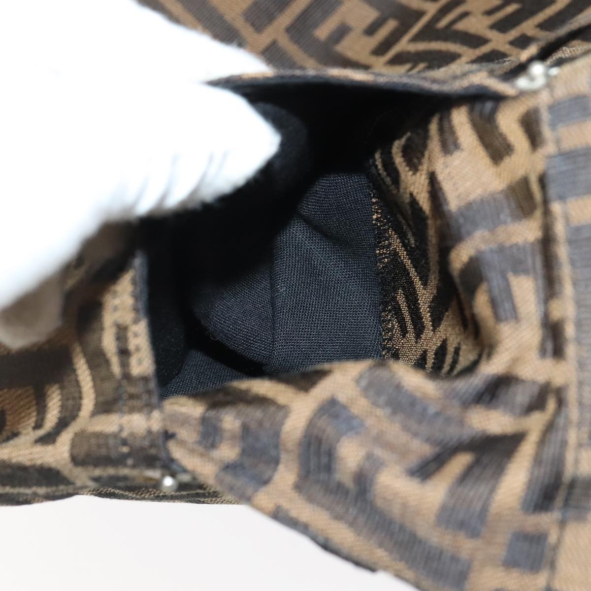 FENDI Zucca Canvas Pants XO Black Brown am7264