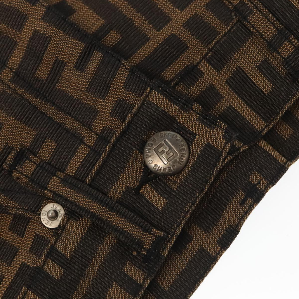 FENDI Zucca Canvas Pants XO Black Brown am7264