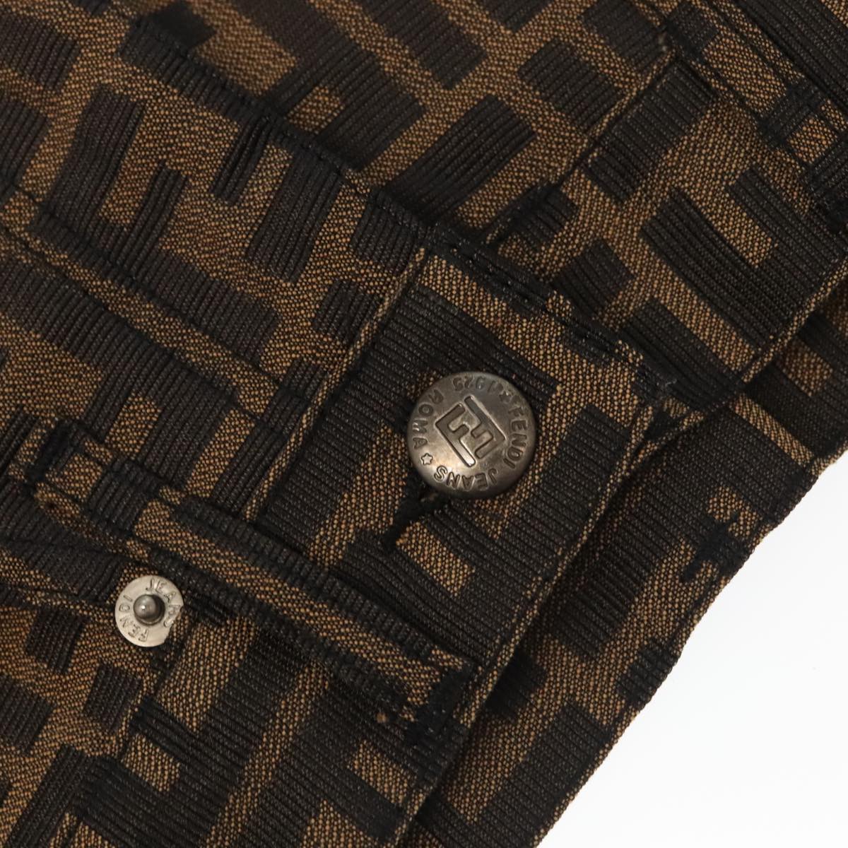 FENDI Zucca Canvas Pants XO Black Brown am7264