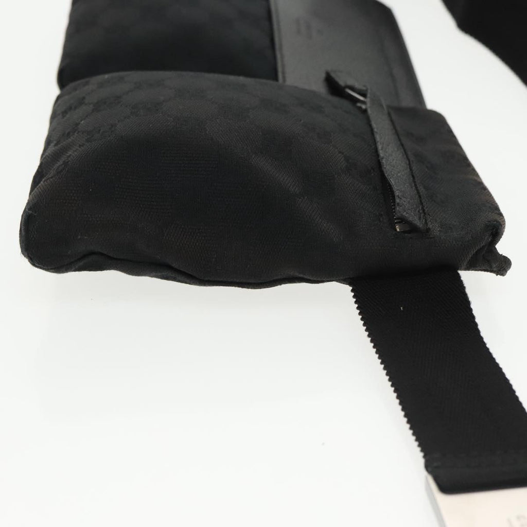 GUCCI GG Canvas Waist Bag Beige Silver 28566 am7266