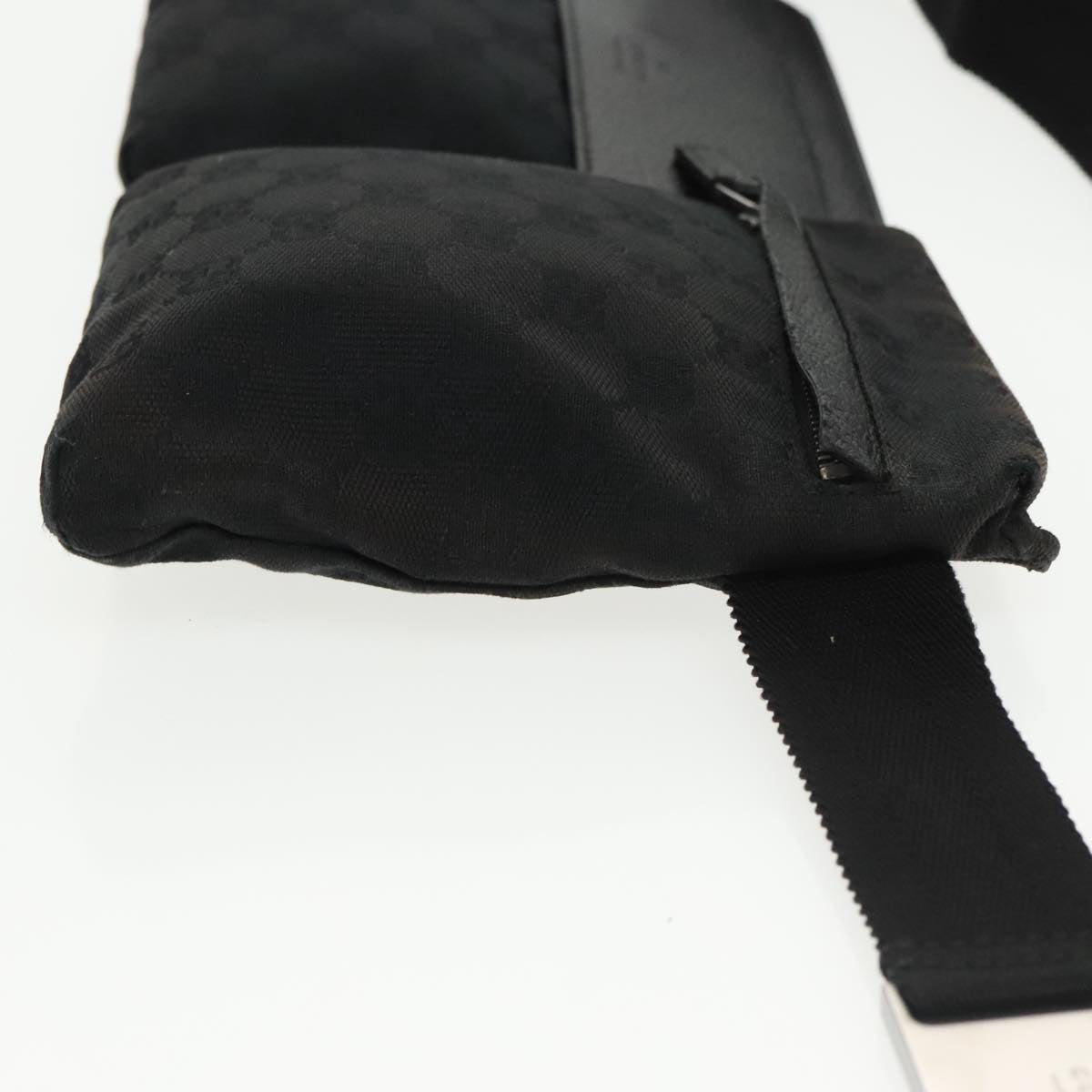 GUCCI GG Canvas Waist Bag Beige Silver 28566 am7266