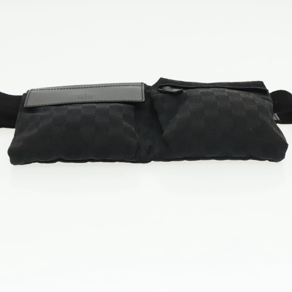 GUCCI GG Canvas Waist Bag Beige Silver 28566 am7266
