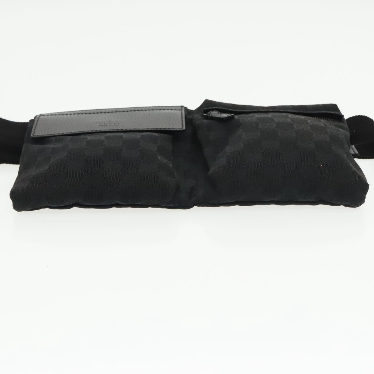GUCCI GG Canvas Waist Bag Beige Silver 28566 am7266