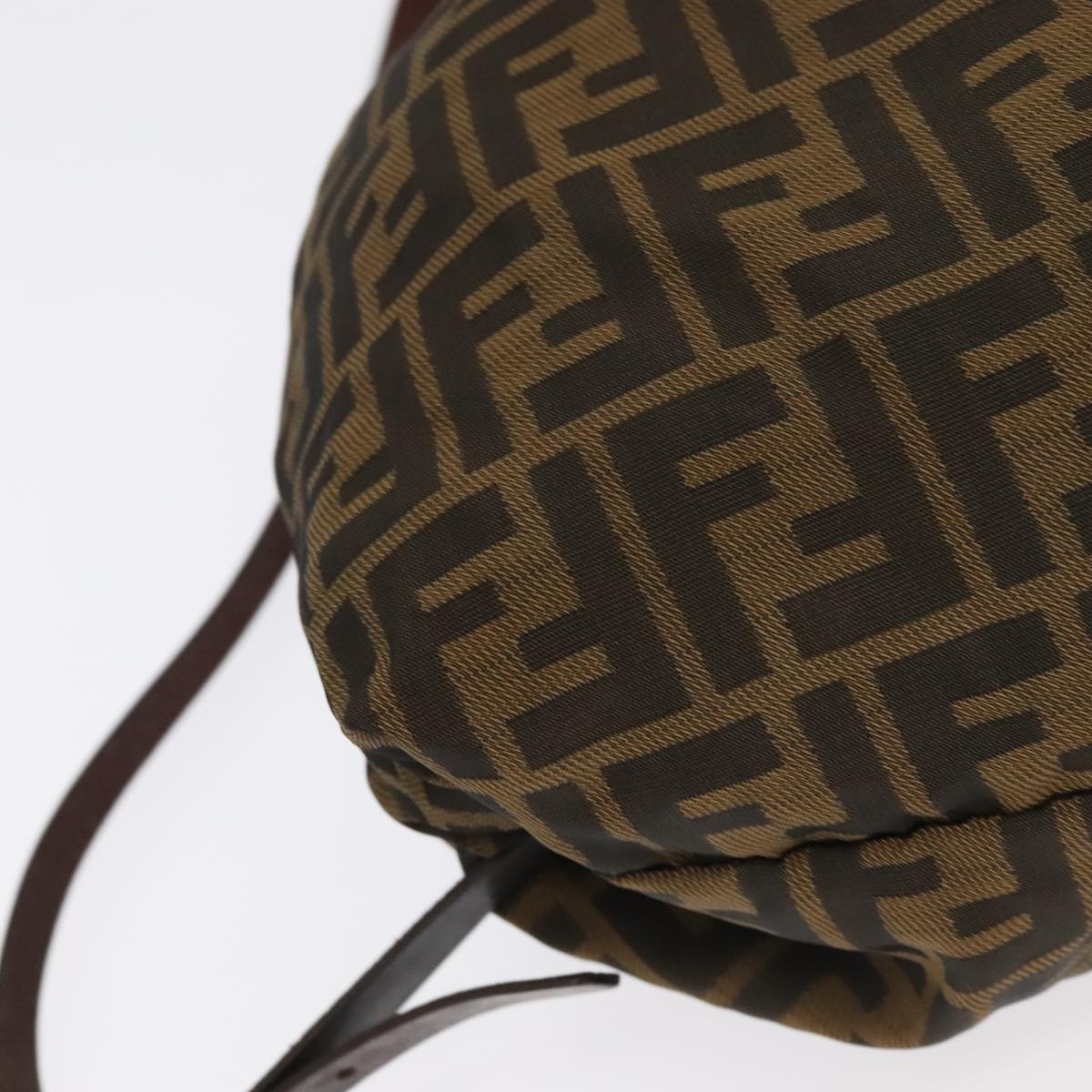 FENDI Zucca Canvas Backpack Brown Black Silver am7286