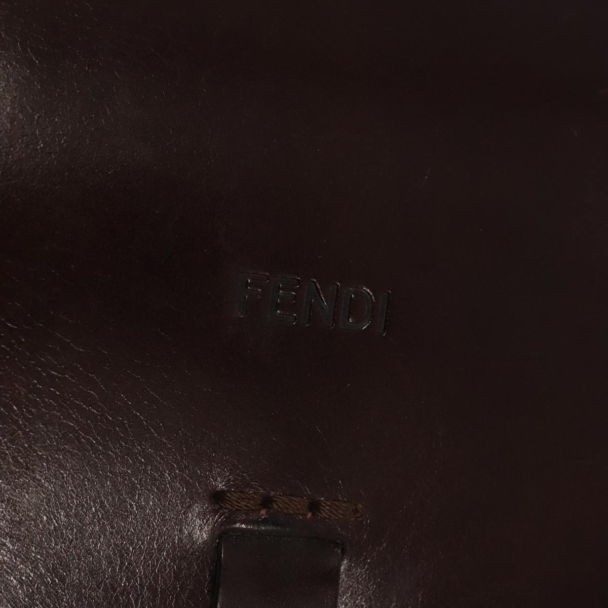 FENDI Zucca Canvas Backpack Brown Black Silver am7286