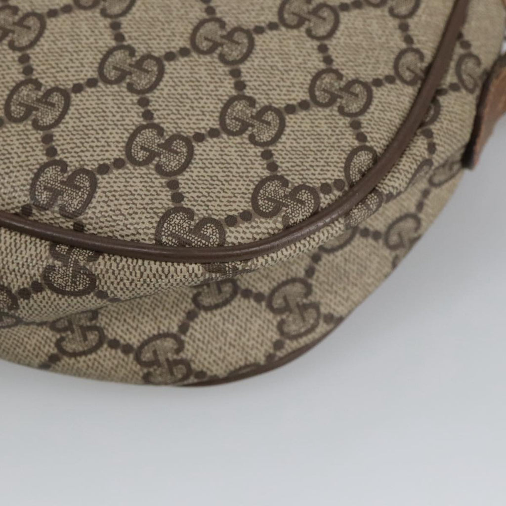 GUCCI GG Supreme Web Sherry Line Clutch Bag PVC Beige Gold 89 01 034 am7287
