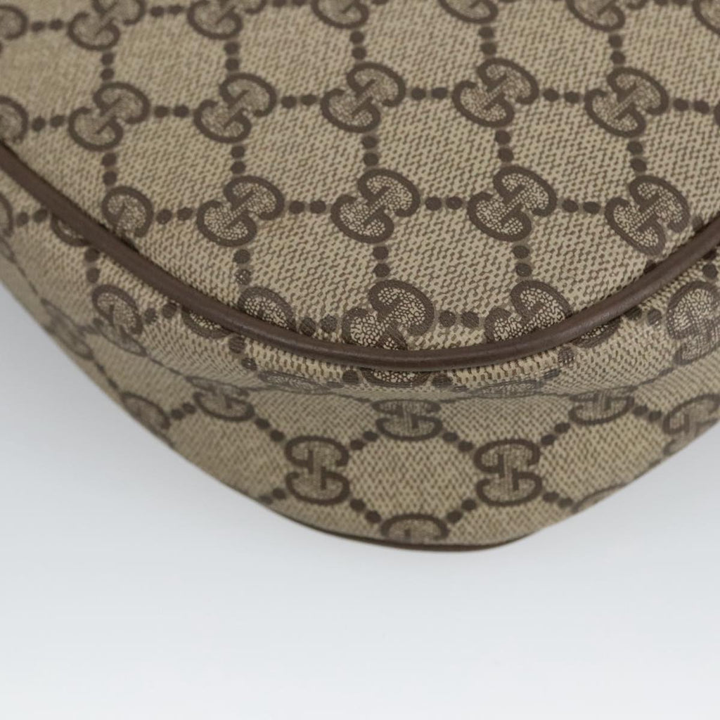 GUCCI GG Supreme Web Sherry Line Clutch Bag PVC Beige Gold 89 01 034 am7287