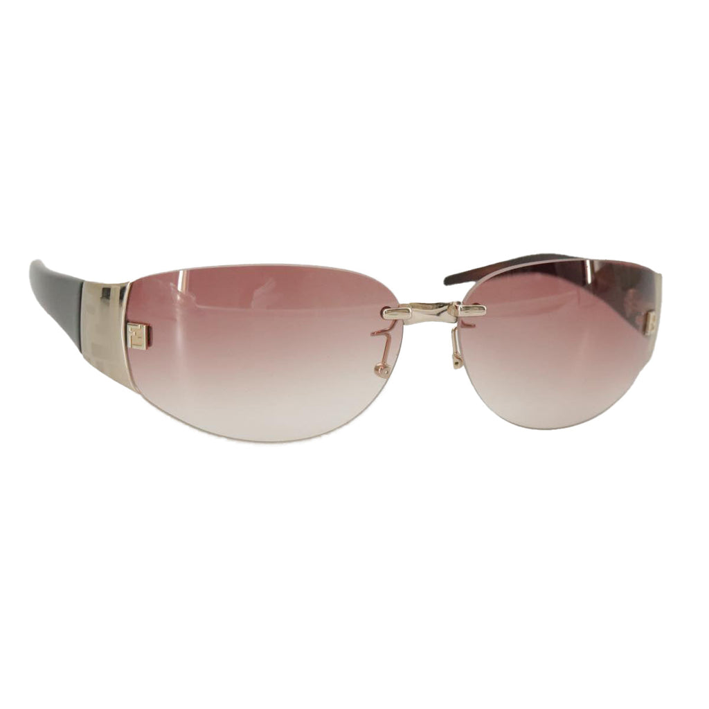 FENDI Sunglasses Plastic Pink Silver am7300