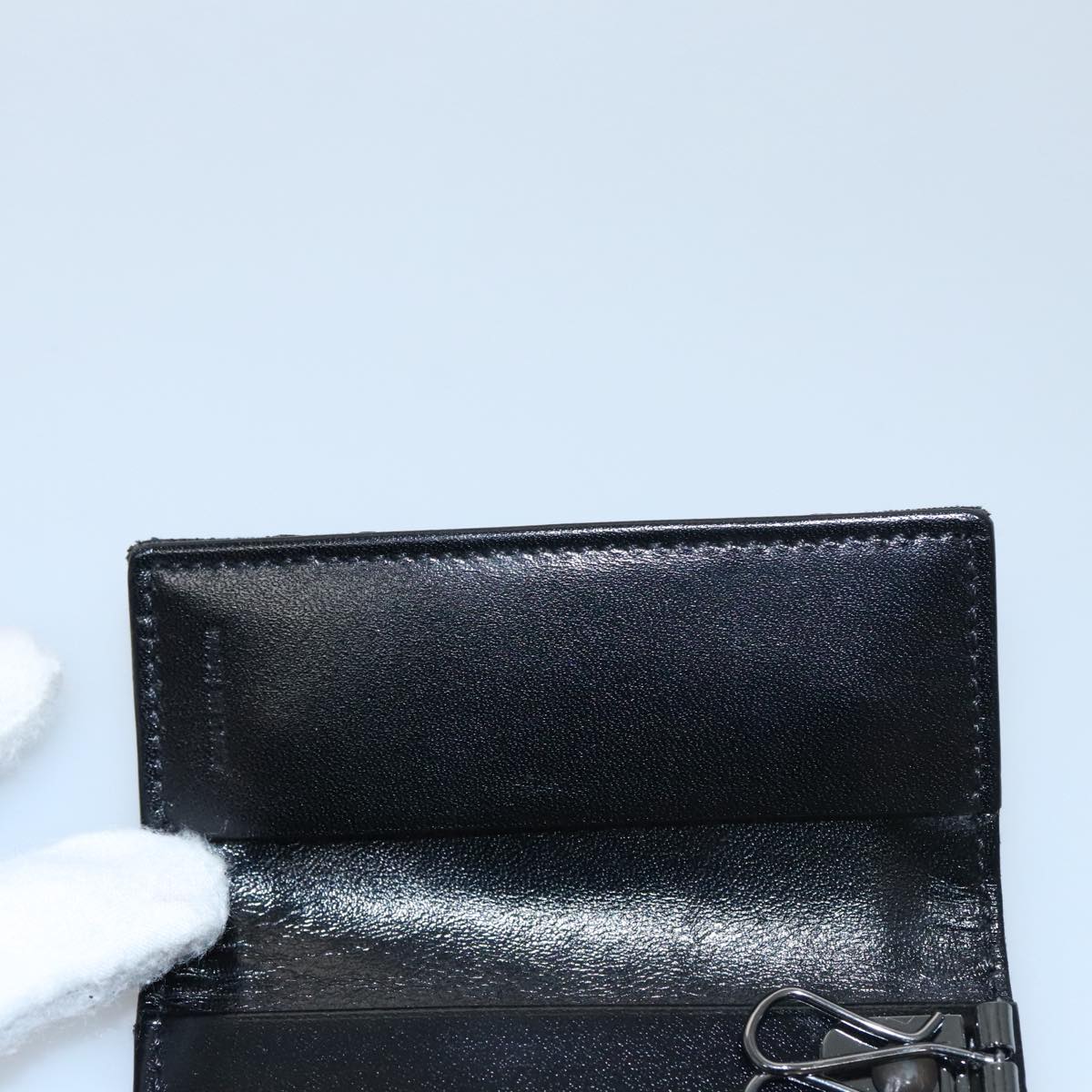 FENDI Zucchino Canvas Key Case Black am7391